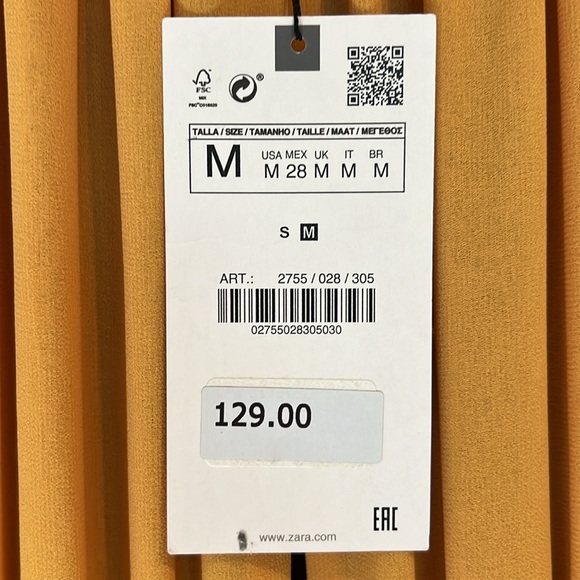 Zara Dress | Yellow | Size M | sleeveless | elastic waist | Never Worn - Picture 3 of 10